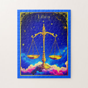 Puzzle Balance zodiacal de la Balance dans un ciel rempli
