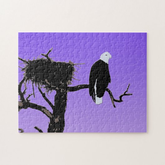 Puzzle Bald Eagle at Sunset - Art original de la faune (Horizontal)