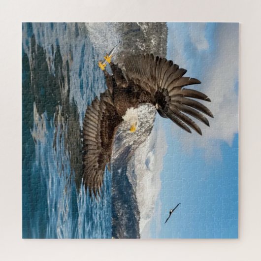 Puzzle Bald Eagle attrape une bouchée (Horizontal)