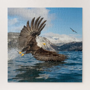 Puzzle Bald Eagle prend un morceau