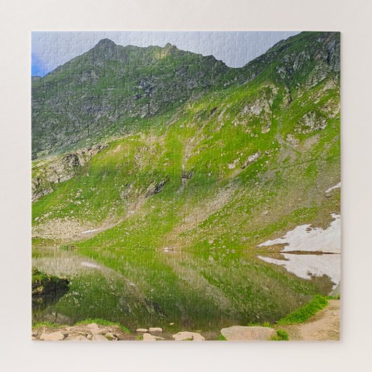 Puzzle Balea Lake Mountain Slope – Romania Alpine Print (Vertical)