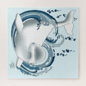 Puzzle Baleine Béluga Bleue (Horizontal)