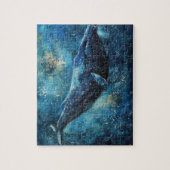 Puzzle Baleine bleue nageant dans la mer (Vertical)