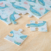 Puzzle Baleine Bleue Océan Nautique Plage Mare Mare Turqu (Côté)
