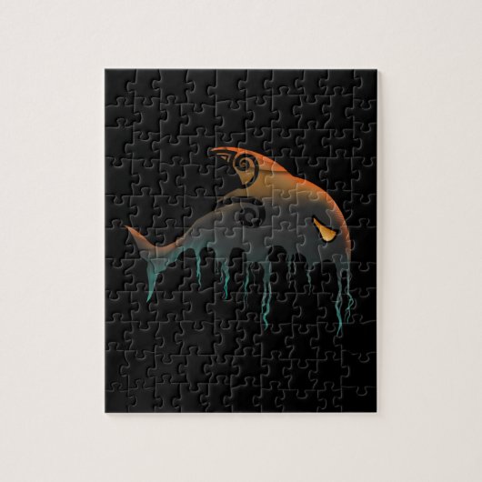 Puzzle baleine noire Halloween (Vertical)