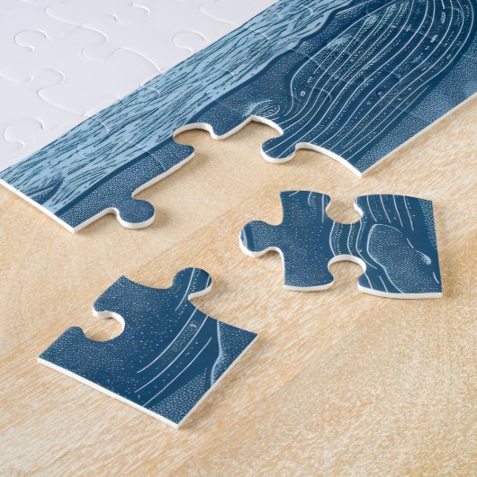 Puzzle Baleines dans l'océan (Côté)