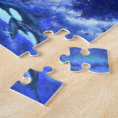Puzzle Baleines tueuses nager sur la Pleine lune Jigsaw P (Côté)