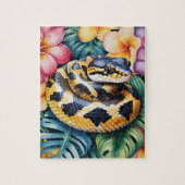 Puzzle Ball Python Snake Family Pet Portrait (Vertical)