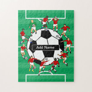 Puzzle Balle de football personnalisée et joueurs