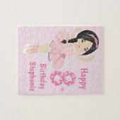 Puzzle Ballerina asiatique Joyeux anniversaire (Horizontal)