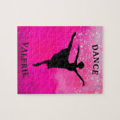 Puzzle Ballerina Dance Pink Ombre Sparkle (Horizontal)