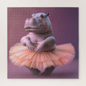 Puzzle Ballerina Hippo (Vertical)