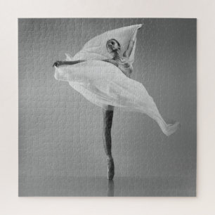 Puzzle Ballerina White : Illustration de danse gracieuse.
