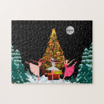 Ballerinas de Noël en neige