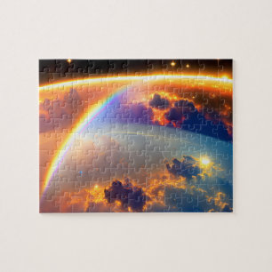 Puzzle Ballet cosmique Arcs-en-ciel sur Terre nuageuse Ex