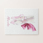Puzzle Ballet Slippers Custom Name or Text (Horizontal)