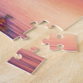 Puzzle Ballon à air chaud au-dessus de l'océan au coucher (Côté)