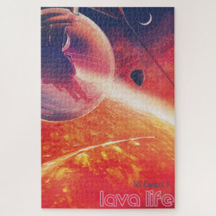 Puzzle Ballon à air chaud extrême sur paysage volcanique