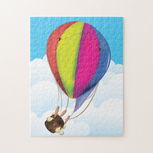 Puzzle Ballon de dessin animé en fuite (Vertical)