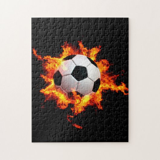 Puzzle Ballon de football flamboyant (Vertical)