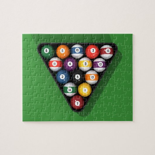 Puzzle : Ballons de billard sur le pied vert (Horizontal)