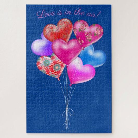 Puzzle Ballons de la Saint Valentin | L'amour est dans l' (Vertical)