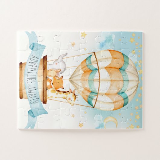 Puzzle Balloon à air chaud mignon Animaux Aventure Attend (Horizontal)