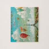 Puzzle Ballooning Over Paris Art Peinture Illustration (Vertical)
