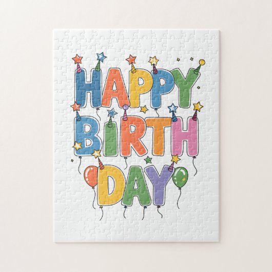 Puzzle Balloons de Joyeux Anniversaire (Vertical)
