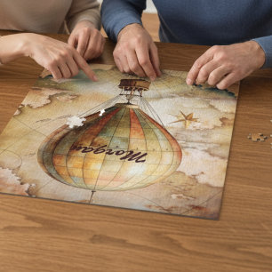 Puzzle Ballotte à air chaud Vintage personnalisée   Antiq