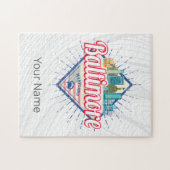 Puzzle Baltimore Maryland États-Unis Skyline Vintage (Horizontal)