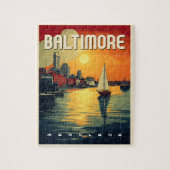 Puzzle Baltimore Retro Travel (Vertical)