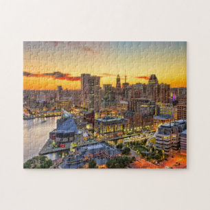 Puzzle Baltimore Sunset Cityscape
