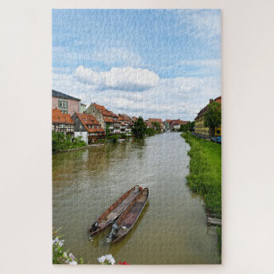 Puzzle Bamberg Bavière Rivière Regnitz Effet de Peinture