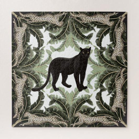 Puzzle Banana Tree Cheetah Motif tropical (Vertical)