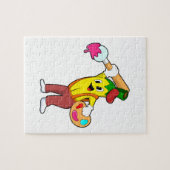 Puzzle Banane en peintre avec pinceau (Horizontal)