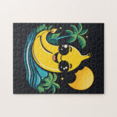 Puzzle Banane mignonne avec lunettes de soleil (Horizontal)
