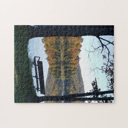 Puzzle Banc avec vue d'automne Alberta Michigan (Horizontal)