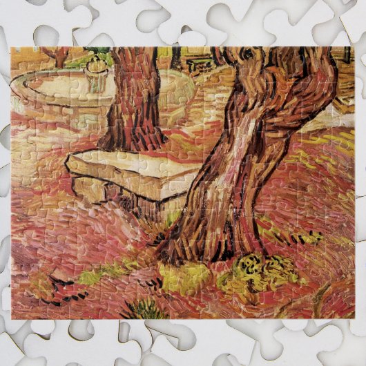 Puzzle Banc de pierre Van Gogh en Jardin, Hôpital St Paul