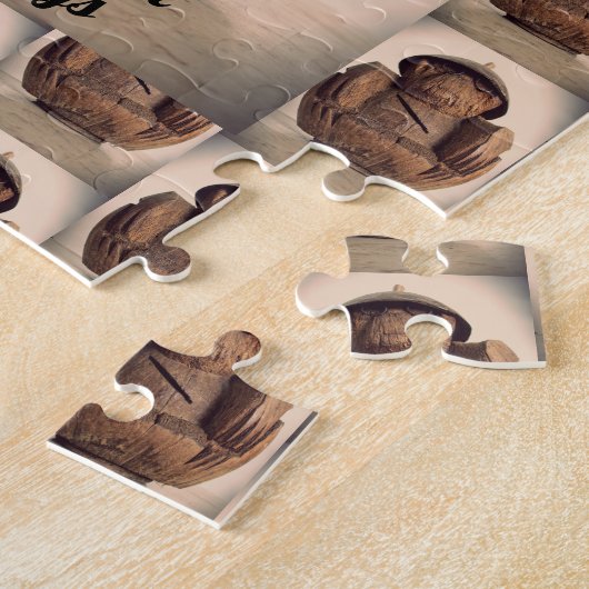 Puzzle Banc de singe de coco sculpté rétro (Côté)