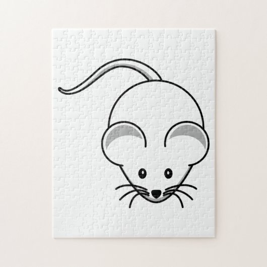 Puzzle Bande dessinée (blanche) de souris (Vertical)