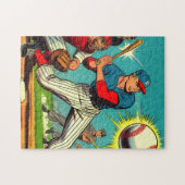 Puzzle Bande dessinée de baseball rétro (Horizontal)
