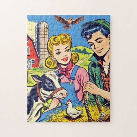 Puzzle Bande dessinée de la ferme (Vertical)