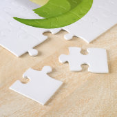 Puzzle bande dessinée mignonne de dinosaure de bébé vert (Côté)