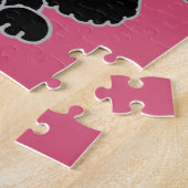 Puzzle Bande dessinée noire drôle de chiot de caniche (Côté)