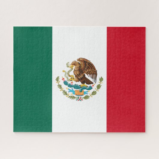Puzzle Bandera de Mexico Drapeau national Mexicanos (Horizontal)