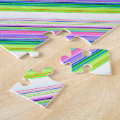 Puzzle Bandes néon colorées chaudes (Côté)