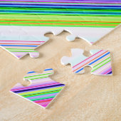 Puzzle Bandes néon colorées chaudes (Côté)