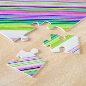 Puzzle Bandes néon colorées chaudes (Côté)