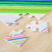 Puzzle Bandes néon colorées chaudes (Côté)